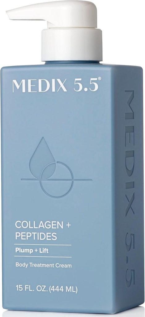 MEDIX 5.5 Collagen Cream Skin Care Face Lotion & Body Lotion For Dry Skin | Anti Aging Collagen Peptides Firming Cream Body Moisturizers Lifts, Firms, & Tightens For Younger Looking Skin, 15 Fl Oz