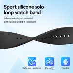 ⁦T Tersely Adjustable Strap Compatible with HUAWEI WATCH 5/GT5/GT5 pro/GT4 46mm - Ultra Soft, Durable Silicone Material for All - Weather Use. Ideal for Optimal Performance During Daily Wear⁩ - الصورة ⁦5⁩