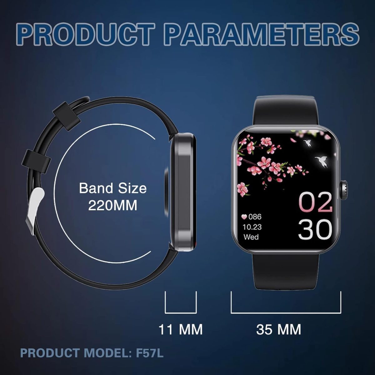 ⁦LYAROMIS 2025 Smart Watch for Men Women, 1.91" HD Smartwatch with 100+ Sports Modes,Blood oxygen test, Heart Rate/Sleep Monitor, Activity Tracker for Android/iPhone(F57L)⁩ - الصورة ⁦7⁩