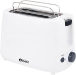 Techno Best 650W 2 Slice Electric Toaster/Efficient Breakfast Toasting/Breakfast machine with Browning control/Plastic/White/BET-01P