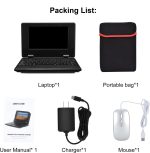 ⁦ZHAOHUIXIN 7" Portable Small Laptop, Android 12 Quad Core with 2GB RAM 32GB ROM Mini Laptop Notebook for Kids,Ideal Gift for Children 's Learning and Entertainment (Black)⁩ - الصورة ⁦6⁩
