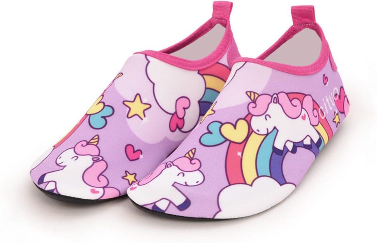 HI-FINE Water Shoes for Boys and Girls,Quick-Dry Barefoot Socks Snorkeling Shoes Water Socks for Outdoor Beach Swim Surf Walking Yoga