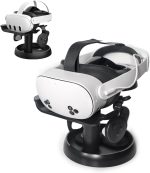 Stand Holder for Quest 3s/Quest 3/Quest 2/Pico 4/for PSVR 2/for Vision Pro, Universal VR Headset Display Dock, Stable Bracket Storage Round Base, Mount Install Easy
