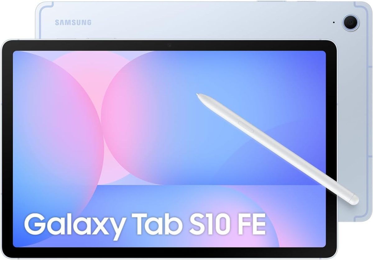 Samsung Galaxy Tab S10 FE, WIFI Android Tablet, 12GB RAM, 256GB Storage, 10.9” Screen, 90Hz Display, S Pen Included, IP68, Long Battery Life, Blue (KSA Version)