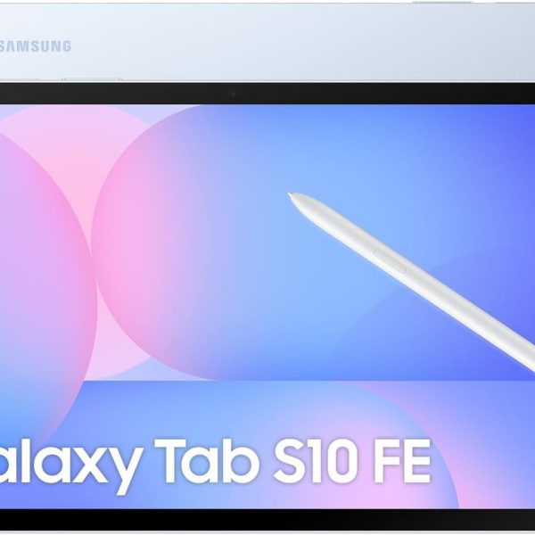 Samsung Galaxy Tab S10 FE, WIFI Android Tablet, 12GB RAM, 256GB Storage, 10.9” Screen, 90Hz Display, S Pen Included, IP68, Long Battery Life, Blue (KSA Version)