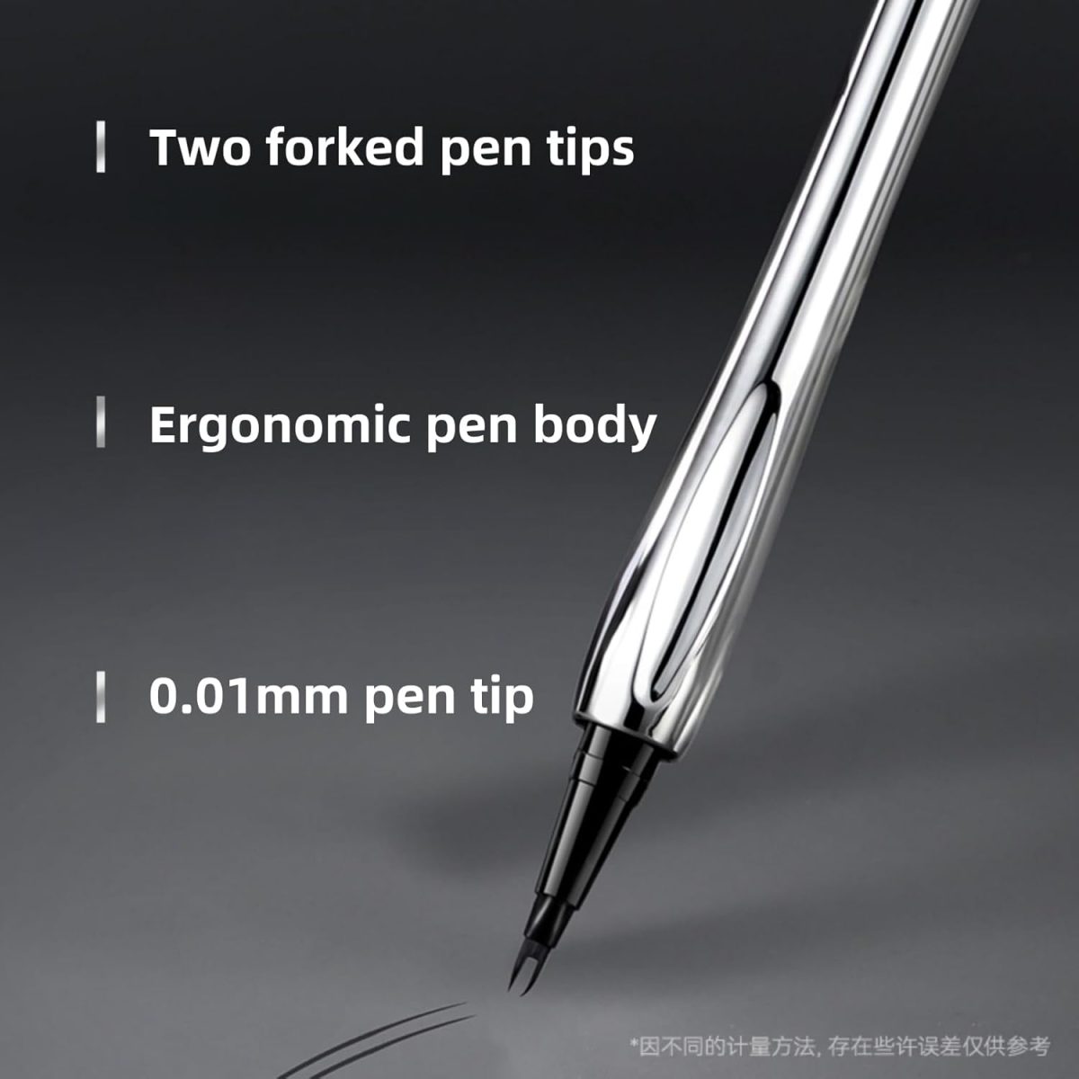 ⁦NOVOLAN Precision Eyebrow Pencil, Long-lasting Formula, Fade-resistant, Natural Look, Multipurpose, Waterproof and Sweatproof, Wild Brow Effect, Water Brow Pencil, 3 Color Bifurcated Pen Tip (#02)⁩ - الصورة ⁦9⁩
