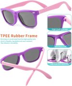 ⁦Flexible Kids Sunglasses Polarized Sun Glasses Girls Boys Shades UV400 Protection Eyewear for Age 2-8⁩ - الصورة ⁦3⁩