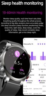 ⁦FUfIzu Ecg Smart Watch Blood Sugar,blood Glucose Sugar Smart Watch,ECG+PPG Fitness Tracker with Body Temperature Heart Rate Blood Pressure Blood Oxygen Monitor,sport Watch,Grey,Large⁩ - الصورة ⁦2⁩