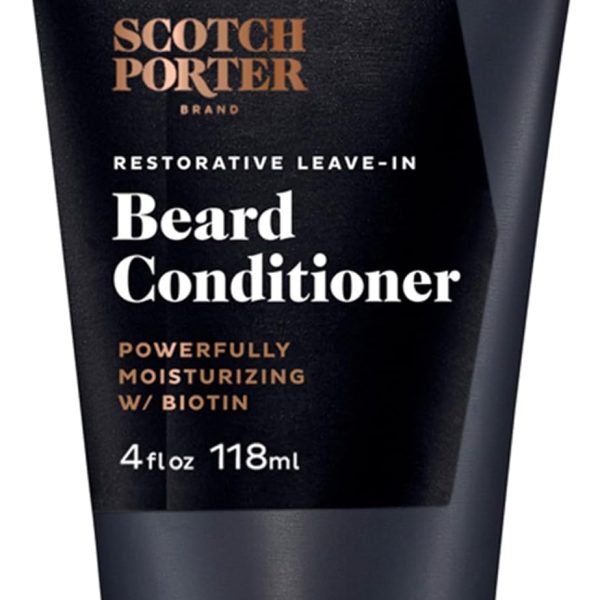 Scotch Porter Restorative Leave-In Beard Conditioner – Deep Conditioning Softener with Lightweight Feel, Reduces Frizz & Provides Long-lasting Hydration & Shine to Dull, Dry, Coarse Beards – 4 oz.