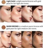 ⁦L&Wen Face Contour Cream, Natural Matte Waterproof Long Lasting Luminous Bronzer Cream, Face Contour Illuminator Makeup, Smooth Face Contouring Highlighter Liquid Stick Warm Brown⁩ - الصورة ⁦6⁩