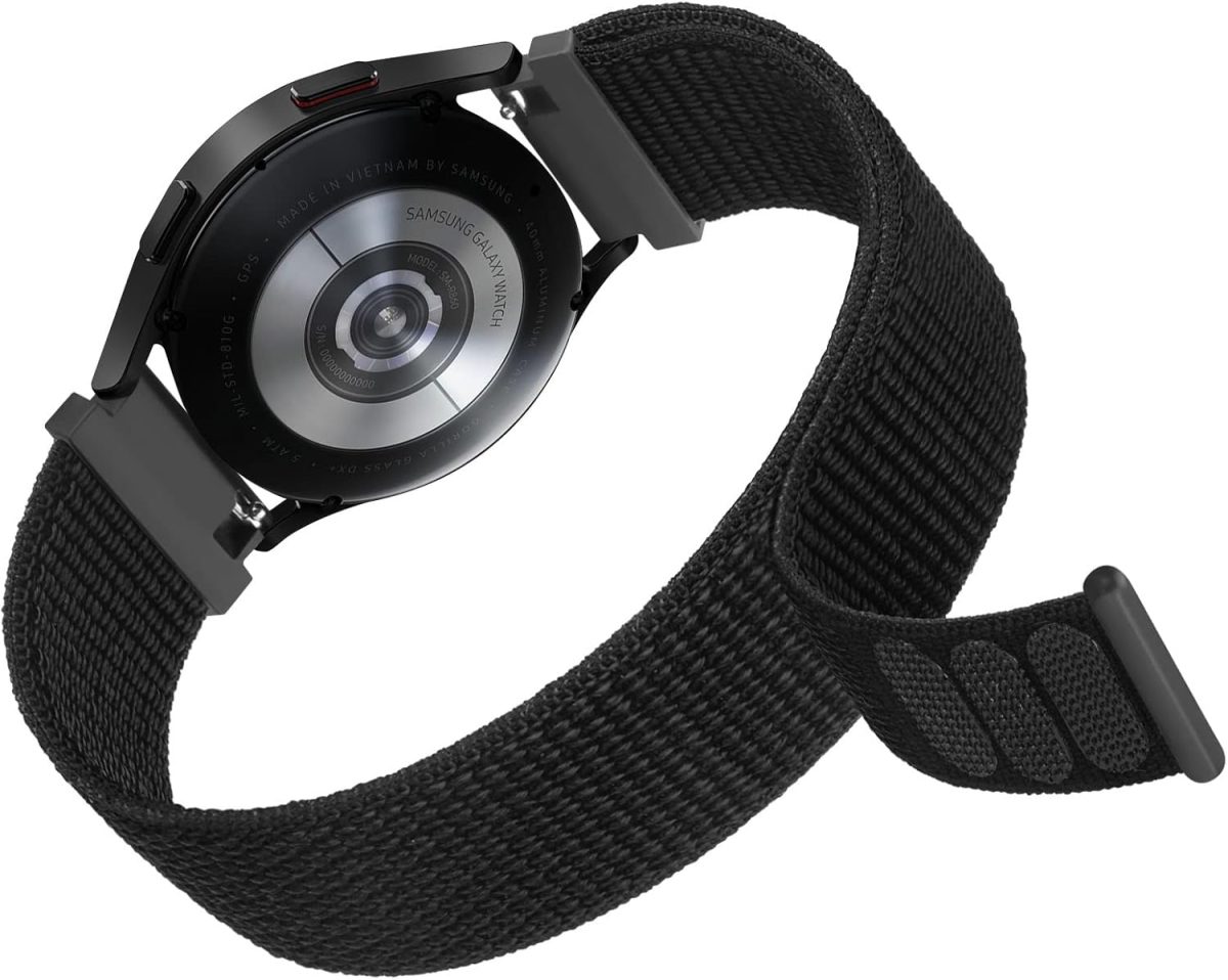 ⁦Nylon Strap for Garmin Forerunner 245/645 /55 Music Watch Band,20mm Nylon Quick Release Replacement Band for Garmin Forerunner 55/245/645/645 Music for Women Men⁩ - الصورة ⁦4⁩