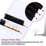 ⁦FADLASH Lash Extensions D Curl 0.07 20mm Volume Eyelash Extensions Black Easy Fan Volume Lashes Self Faning Eyelash Extension Supplies (0.07-D, 20mm)⁩ - الصورة ⁦4⁩