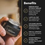 ⁦The Beard Struggle Warrior’s Beard Balm - Silver Collection, Viking Storm - Non-Greasy Low-Hold Formula, Luxurious Cologne-Grade Fragrances 100% Natural Ingredients - 50g / 1.76 US. oz.⁩ - الصورة ⁦3⁩