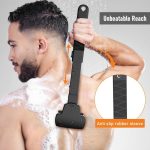 ⁦ADTC Manual Men's Back Shaver and Electric Back Scrubber Fit, Back Shaver for Men with Electric Back Scrubber for Shower-Includes 6 Safety Shave Heads and Ergonomic Handle for Exfoliating and Massage⁩ - الصورة ⁦9⁩