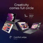 ⁦Lenovo Yoga 7 2-in-1 14IML9 AI PC, 14" WUXGA OLED Touch, Intel Core U5-125H, 16GB RAM, 512GB SSD, Intel NPU, Integrated Arc GPU, Bcklit Eng-Ar KB, Win11, Storm Grey [83DJ000PAX] + 2Yr Premium Care⁩ - الصورة ⁦4⁩