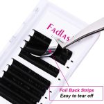 ⁦FADLASH Lash Extensions D Curl 0.07 20mm Volume Eyelash Extensions Black Easy Fan Volume Lashes Self Faning Eyelash Extension Supplies (0.07-D, 20mm)⁩ - الصورة ⁦3⁩
