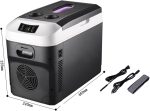 ⁦Avcbno Compact refrigerator 15L Car Home Mini Refrigerator Portable Food Drink Freezer Cooler Outdoor Picnic Food Cooling Warming Fridge⁩ - الصورة ⁦3⁩