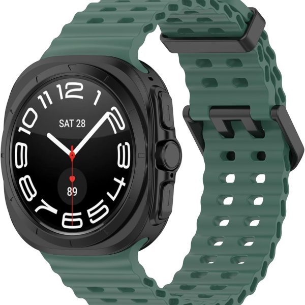 Dado Sport Silicone Strap Compatible with Samsung Galaxy Watch Ultra 47mm, Sport Silicone Strap with Sand blasted Connector