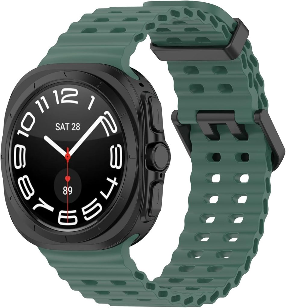 Dado Sport Silicone Strap Compatible with Samsung Galaxy Watch Ultra 47mm, Sport Silicone Strap with Sand blasted Connector