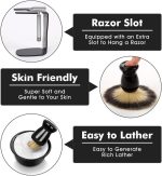 ⁦Erweicet 3 in 1 Shaving Brush Set with Shaving Soap Bowl & Shaving Stand & Hair Shaving Brush for Men⁩ - الصورة ⁦3⁩