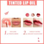 ⁦Lip Glow Oil Color Reviver Cherry Oil, Hydrating Lip Glow Oil Long-Lasting Nourishing Lip Gloss Moisturizing Non-Sticky Plumping Lip Stain Tinted Cherry Oil Lip Care (Ruby Red)⁩ - الصورة ⁦5⁩