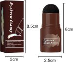 ⁦Eyebrow Stamp Stencil kit，Brow Stamp Kit,One Step Eyebrow Stamp Kit，with 10 Reusable Eyebrow Stencil and 2 Eyebrow Brushes (Black)⁩ - الصورة ⁦6⁩
