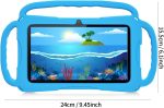 ⁦7 inch Kids Tablet, Quad Core Android 12 2GB 32GB, Parental Control, Eye Protection, Shockproof Case, Dual Camera, WiFi, Bluetooth, Learning Tablet for Kids - K4 (Blue)⁩ - الصورة ⁦2⁩
