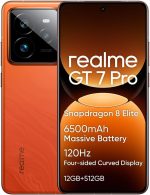 Realme GT 7 Pro DUAL SIM 512GB ROM + 12GB RAM (GSM Only | No CDMA) Factory Unlocked 5G Smartphone (Mars Orange) - International Version