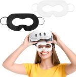 NALACAL 100-Pack Disposable VR Face Covers, Sweat Guard Masks Compatible with Meta Quest 3, Quest 2, and Apple Vision Pro - Facial Interface Pads in Black & White