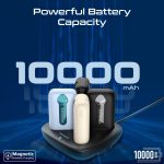 ⁦Promate 4-piece power bank Premium kit with 10,000mAh ultra-compact chargers, USB-C™ and Lightning Built-in cables, LED screen, 22.5 PD, USB-C™ and USB-A™ Ports, and Charge Protection, Quatro-10⁩ - الصورة ⁦5⁩