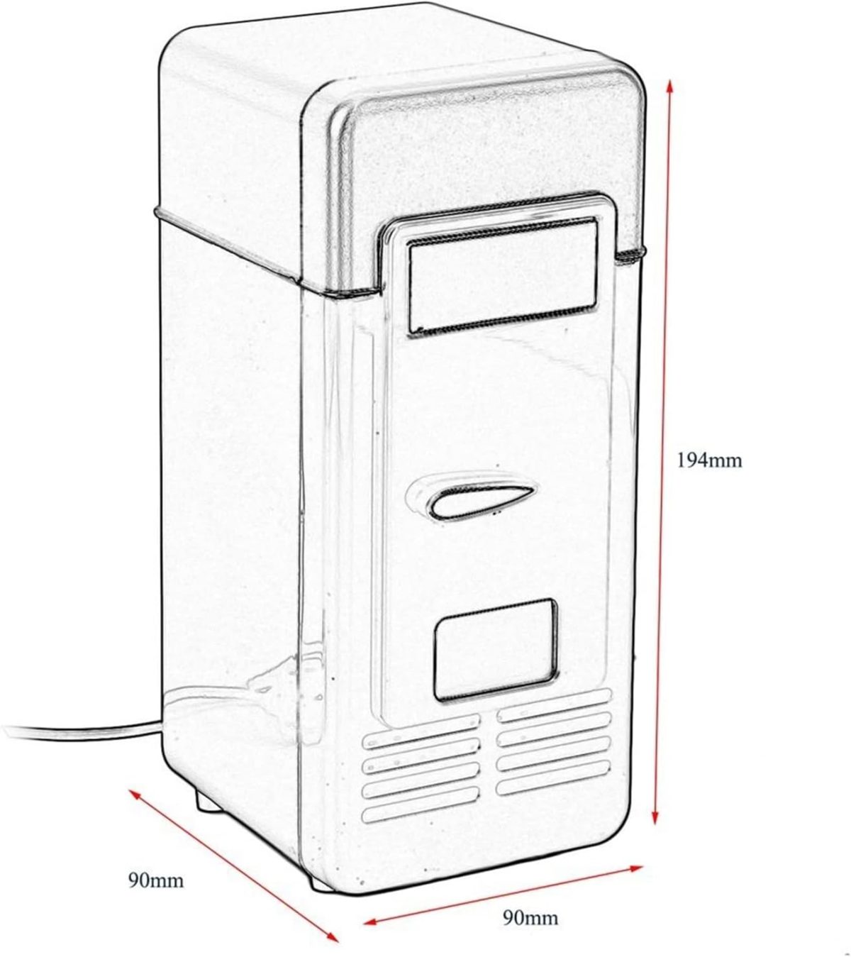 ⁦Avcbno Compact refrigerator Car Mini Refrigerator Car Portable Beverage Cooler Boat Travel Refrigerator⁩ - الصورة ⁦2⁩