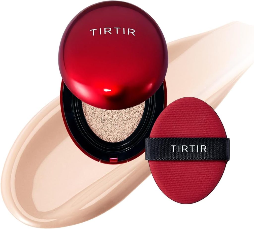 [xMini Sizex] TIRTIR Mask Fit Red Cushion Foundation | Long-Lasting, Lightweight, Buildable Coverage, Semi-Matte Finish, Korean Cushion Foundation (17C Porcelain, 0.15 Fl Oz)