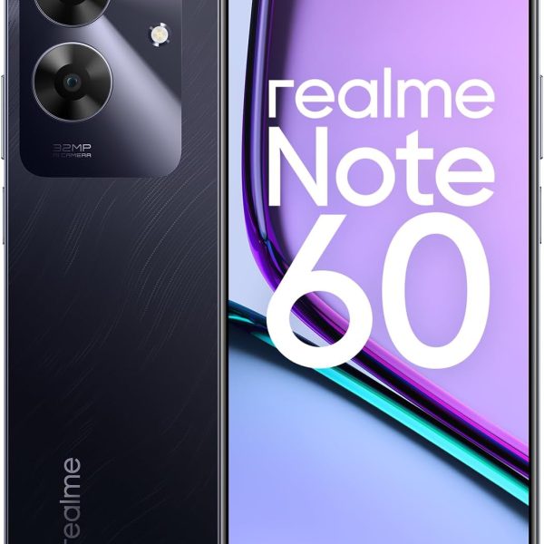 Realme Note 60 Dual-SIM 128GB ROM + 4GB RAM (GSM Only | No CDMA) Factory Unlocked 4G/LTE Smartphone (Marble Black) - International Version