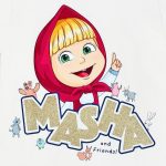 ⁦TRUCARE Girls Masha Kids Girls Masha & Friends Short Sleeves T-Shirt Western (pack of 1)⁩ - الصورة ⁦5⁩