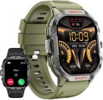 Smart Watch for Men/Women with Bluetooth Call, HD Touch Screen, Health Fitness Tracker, Heart Rate Monitor,100+ Sports Mode - Wireless charging for iOS/Andriod Green
