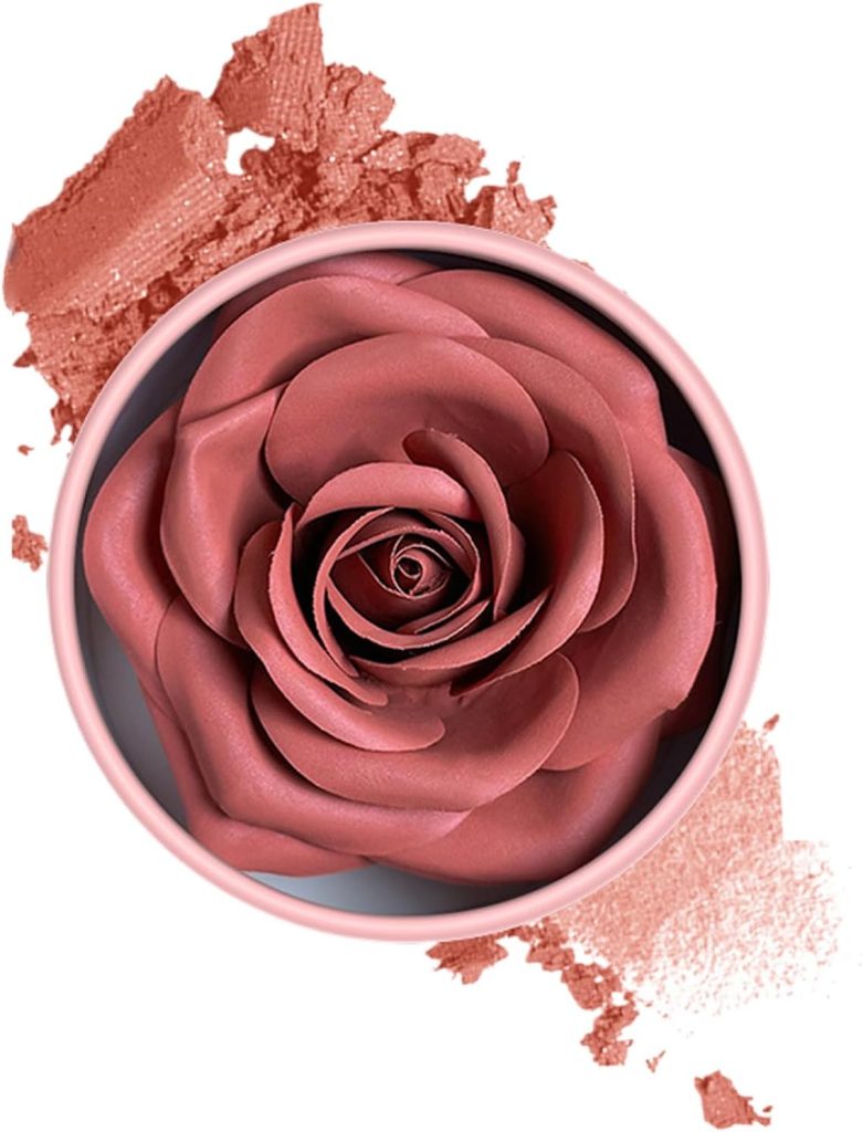 Rose Blush Flower Blush 3D Rose Petal Long-Lasting Lightweight Buildable Rouge Blusher For Cheek Women Girls Parties Gathering Events