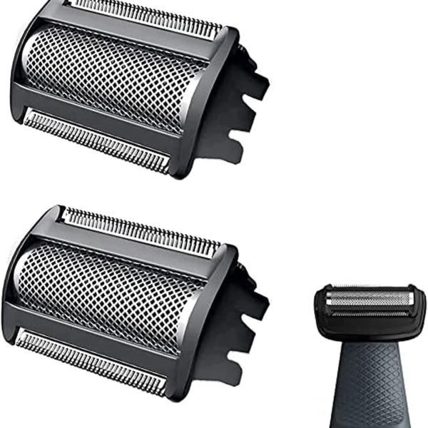 Suleto BG2000 Replacement Body Groomer Trimmer Foil Head Fit for Norelco Bodygroom Shaver Series 7000 5000 3000, BG2000 Replacement Blades Foil Head BG2024 BG2022 BG2030 BG7040 BG5025 BG2039, 2 Pcs
