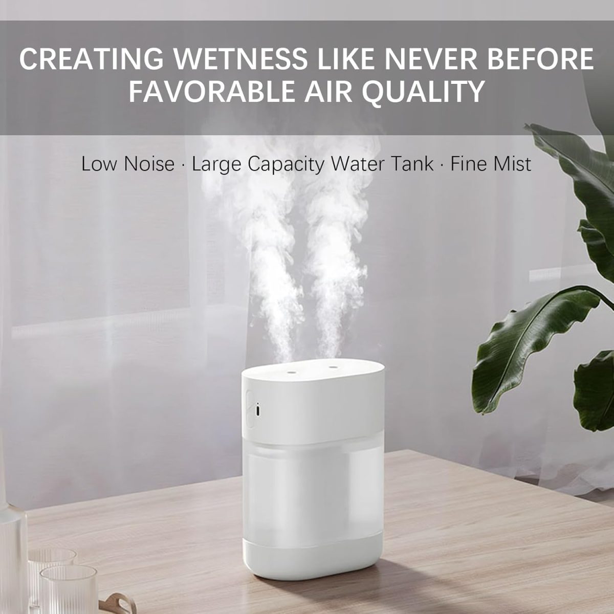 ⁦Home Humidifiers with Night Light, 1L Cold Mist Air Humidifier with Two Nozzles, 6 Modes of Aromatherapy Oil Diffuser, Automatic Shut-Off, Suitable for Home, Bedroom, Baby Room, Office⁩ - الصورة ⁦4⁩