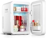 ⁦VVBNGVH Small refrigerator Mini Beauty Fridge With Mirror Light Portable Auto Desktop Makeup Refrigerator Intelligent Constant Temperature⁩ - الصورة ⁦2⁩