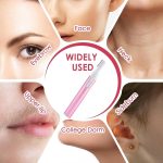 ⁦Professional Pink 2-in-1 Eyebrow Trimmer & Facial Hair Remover - Battery-Operated Painless Razor with Comb | No-Pull for Face/Chin/Neck/Lip⁩ - الصورة ⁦5⁩