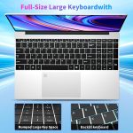 ⁦15.6 Inch Laptop Computer, Gaming Laptop, Laptops 16GB RAM 512GB SSD N95 Processor (up to 3.4GHz), FHD IPS 1920 x 1080,Laptops Computers Supports 180 Angle Opening,Backlit Keyboard,gaming computer⁩ - الصورة ⁦4⁩
