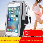 ⁦Qiccijoo Running Armband Phone Holder for Running Full Touchscreen Phone Arm Bands for Running Sports Phone Holder with Adjustable Band for iPhone 13 Pro Max 12 11 Xs Xr 8 7 Galaxy S20 S10 S9 S8⁩ - الصورة ⁦7⁩