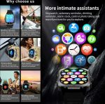 ⁦Smart Watch for Men/Women with Bluetooth Call, HD Touch Screen, Health Fitness Tracker, Heart Rate Monitor,100+ Sports Mode - Wireless charging for iOS/Andriod Green⁩ - الصورة ⁦4⁩