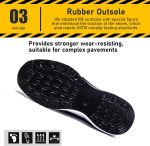 ⁦LIWEGHT Safety Shoes for Men Women Slip Resistant Steel Cap Toes Boot Steel Toe Work Shoes Lightweight Comfortable Safety Shoe Boot for Industrial,Construction Black⁩ - الصورة ⁦3⁩