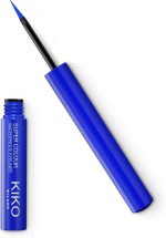 KIKO Milano Super Colour Waterproof Eyeliner 06 | High coverage water-resistant colourful liquid eyeliner, 06 Blue, 1 Count (Pack of 1)