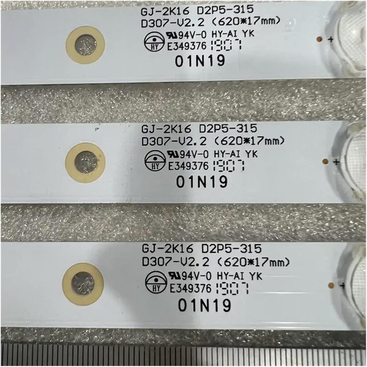 ⁦TILLOJJ LED Backlight Strip for L/G 32LJ590U-ZA 32LH500B For So/n.y for K.DL-32R330D 32PHS5301 32PFS5501 32LH500D 32PHT4131/12 01P26 01N18 01N19 (Color : 15pcs For 5 TV)⁩ - الصورة ⁦5⁩
