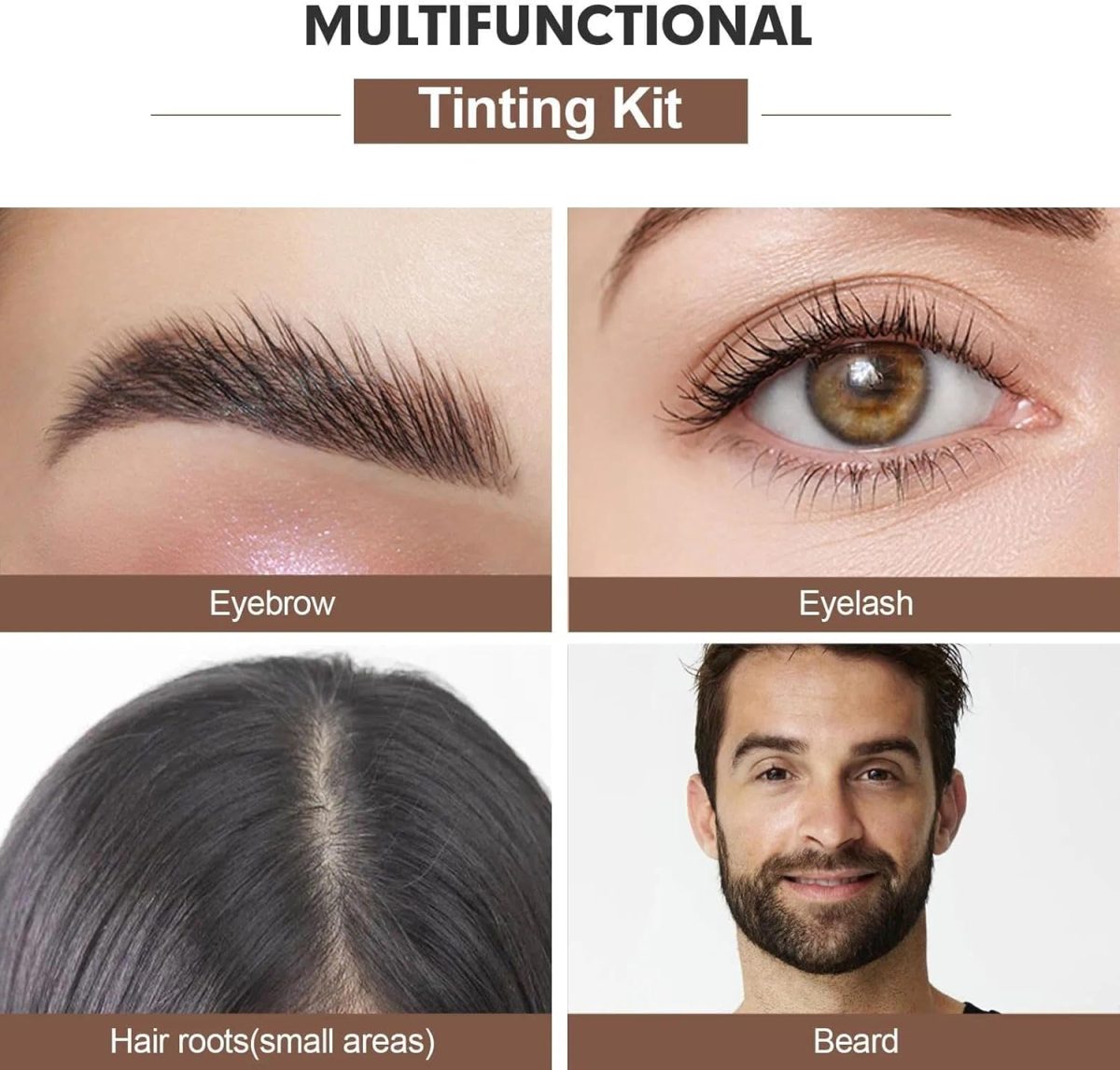 ⁦Eyebrow Tint Kit - Eyebrow and Eyelash Tint - Eye Brow Dye Kit - Lasts 6 Weeks, Waterproof - Fast & Easy to Use, with All Tools - 15ml (Black)⁩ - الصورة ⁦5⁩