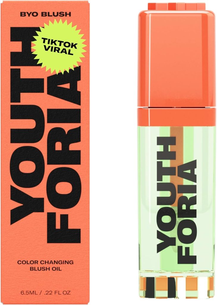 Youthforia BYO Blush, Color Changing Blush Oil, Reacts To Skin’s Natural pH For Your Instant Perfect Shade, Blendable Formula, Vegan & Cruelty-Free