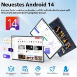 ⁦Android Tablet, 11 Inch Tablet Android 14 with Keyboard, 12GB + 256GB, 1TB Expand, Tablet PC with Octa-Core, 8000mAh, 2.4G/5G WiFi, 13MP + 5MP Camera, 2-in-1 Tablet with Keyboard Bag, Mouse, Stylus⁩ - الصورة ⁦4⁩