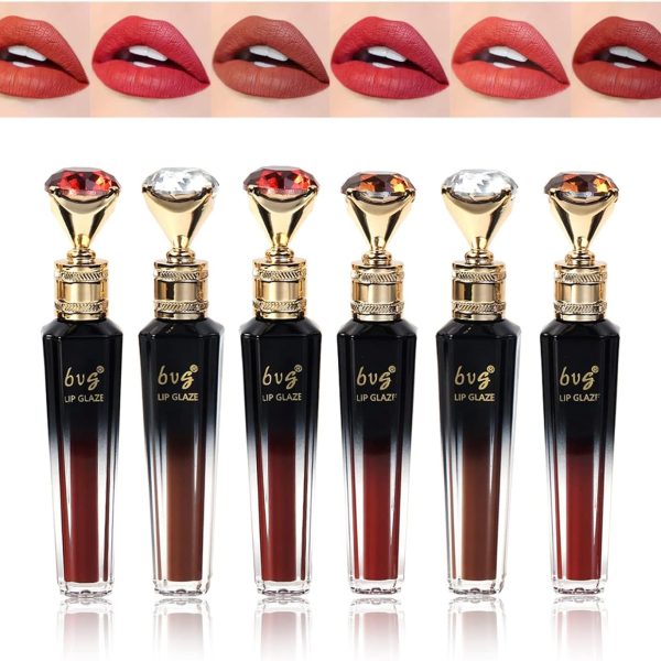 NALACAL 6Pcs Matte Lip Gloss Set, High Pigmented Long Lasting Liquid Lipstick, Waterproof Non-Fade Lip Makeup for Women, Teens, Girls, Ideal Gift for Thanksgiving, Graduation, and Special Occasions